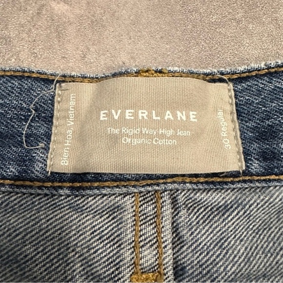 EVERLANE The Rigid Way High Jean Light Indigo Jeans Size 30 Regular - Picture 6 of 11